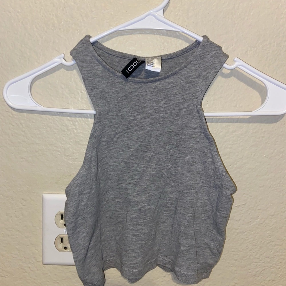 Grey crop top